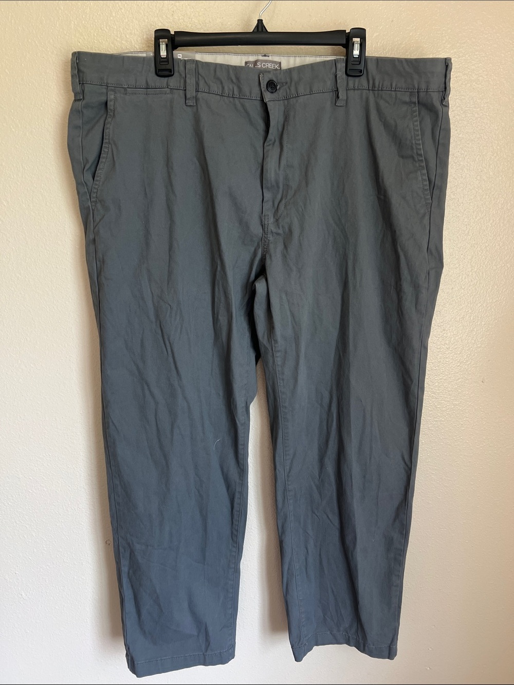 Falls Creek Men's Charcoal Gray Chinos 44x30